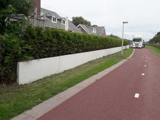 SILOWAND/KEERWAND 1 mtr hoog zonder hak - NIEUW