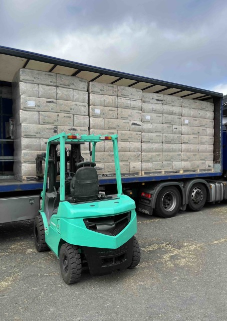 Vlas 1e kwaliteit ontstofd op wegwerp pallets