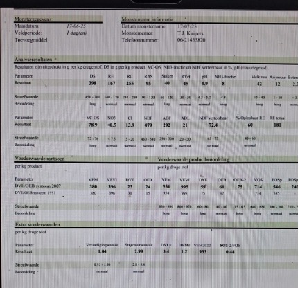 1vracht kuilgras 39%ds 954vem 167re 95ras