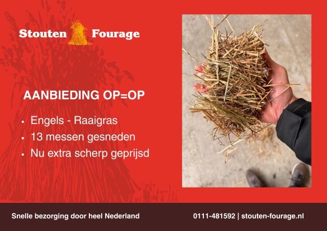 AANBIEDING gedorsen hooi gesneden