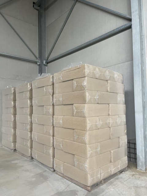 Fijn gemalen koolzaadstro